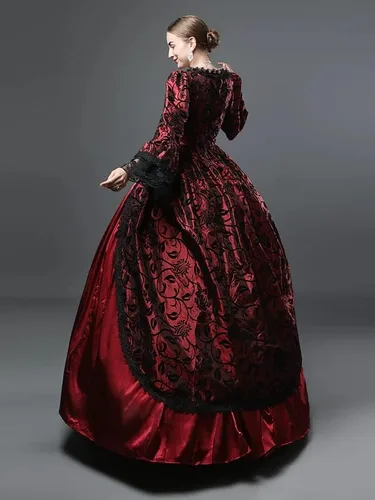 Vista 6 de Marie Antoniette - Vestido de princesa de época vestido de baile de recreación vestido de teatro vestido de fiesta de brocado vestidos de reina