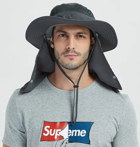 Vista 4 de Gorra de pesca Ddyoutdoor™ 07–281. Moda, verano, protección solar al aire libre, con cuello y visera de ala ancha