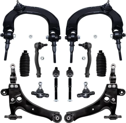 Vista 105 de Detroit Axle - Kit de extremo delantero para Hyundai Sonata XG350 XG300 Kia Optima, 2 brazos de control superiores con juntas de bola, 2 brazos