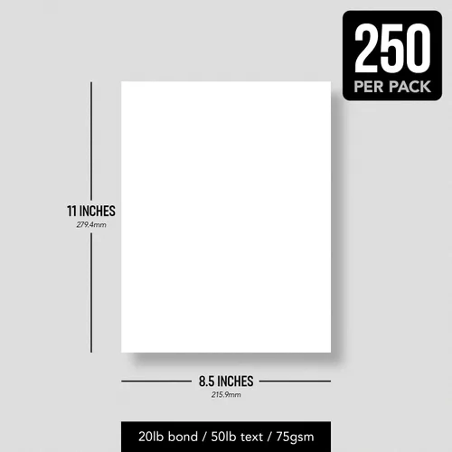 Vista 6 de 9" x 12" White Regular Paper – Multipurpose Office Paper for Copy, Printing and Writing Inkjet and Laser Printer Compatible 20lb Bond / 50lb