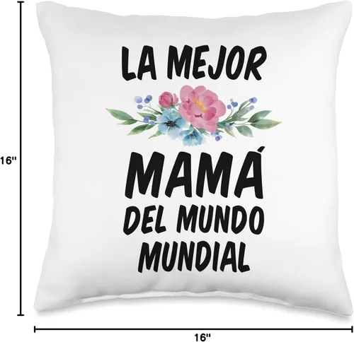 Vista 4 de DesacaTee Company Regalos Para El Dia De La Madre Almohada de 15.7 x 15.7 in, Multicolor