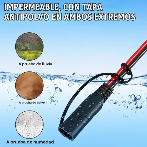 Vista 4 de Cable de extensión SAE 16AWG de 12 pies, cable conector SAE para automoción