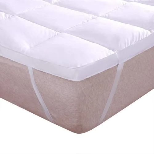 Vista 4 de 2 Inch Plush 100-Percent Cotton Shell Cover Top Split King Down Alternative Mattress Topper/Pad