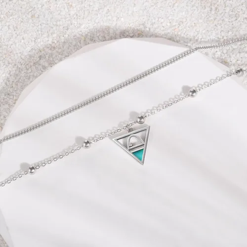Vista 35 de CHIC & ARTSY Tobilleras de plata de ley S925 para mujer, pulsera de tobillo ajustable multicapa para playa, joyería de verano para mujer, de 10 a 11