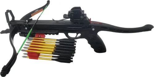 Vista 4 de SAS Pistol Crossbow Quiver 3D Printed 12 Bolts Holder Weaver Mounting Kit Negro
