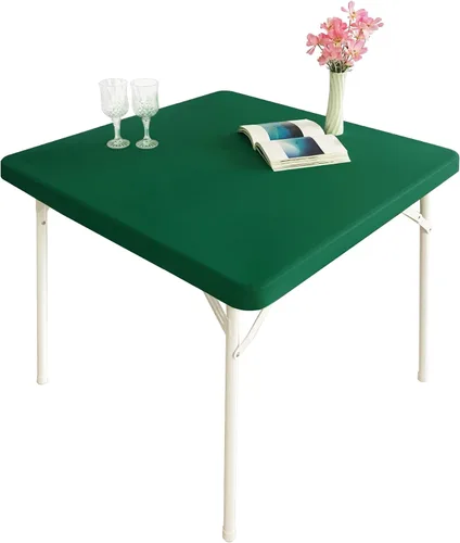 Vista 17 de Mantel elástico para mesa auxiliar de cóctel, ajustable de elastano, tamaño pequeño, para mesa auxiliar, 24 x 24 pulgadas, color beige