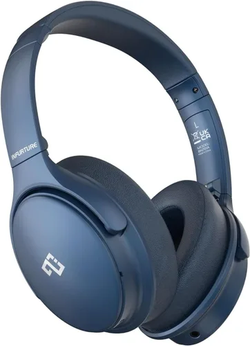 Vista 12 de INFURTURE Auriculares Over Ear con Cancelación Activa de Ruido, Auriculares Bluetooth Inalámbricos H1, Auriculares de Graves Profundos, Baja