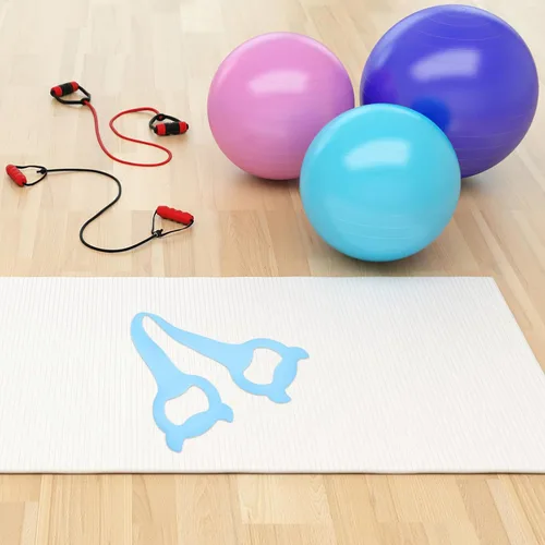 Vista 4 de Banda de resistencia resistente para mujeres, correa elástica para yoga, portátil, equipo de fitness en casa para entrenamiento de cuerpo completo