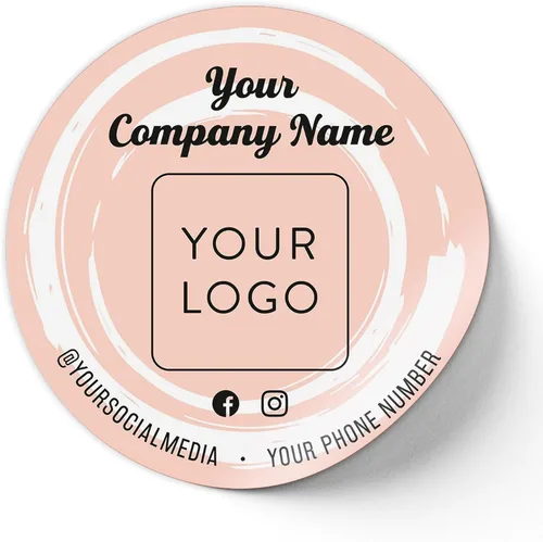 Vista 8 de Calcomanías de vinilo personalizadas con tu imagen, texto, diseño y logotipo. Etiquetas comerciales personalizadas impermeables para embalaje