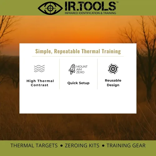 Vista 3 de IR.Tools Coyote - Objetivo térmico pasivo para cero y entrenamiento Fuerte contraste térmico, no requiere energía, configuración de montaje plano