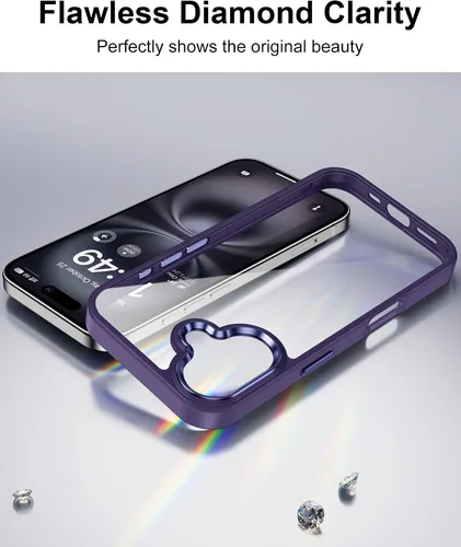 Vista 391 de HOOMIL Funda para iPhone 7 Plus/iPhone 8 Plus de 5.5 Pulgadas, sin amarillamiento, protección contra caídas, cubierta trasera dura transparente