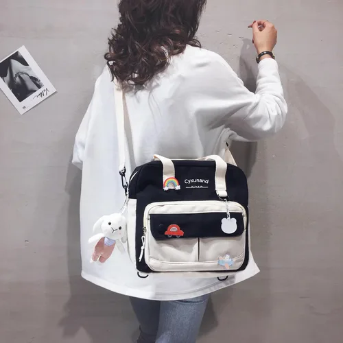 Vista 8 de Lindas Mochilas Para La Escuela, Mochila Japonesa Kawaii Multifuncional Para Laptop, Mochilas Estéticas Para Niñas Adolescentes Y Niños, Mensajero