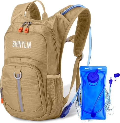 Vista 10 de Shinylin Mochila de Hidratación para Niños con Vejiga de Agua de 1.5L Mochila de Senderismo Ligera para Niños o Niñas Niños Ciclismo Escalada Correr