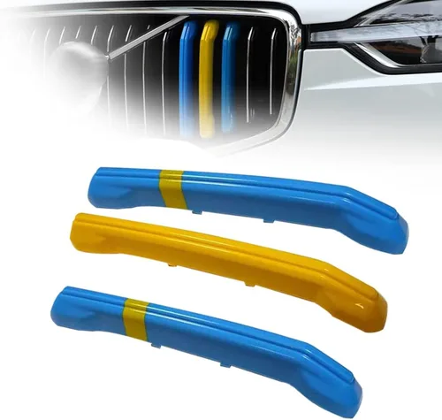 Vista 10 de ontto Apto para Volvo S60 2020 2021 Insertos de Rejilla Tiras Molduras Riñón Delantero Tira Decorativa Rejillas Color A