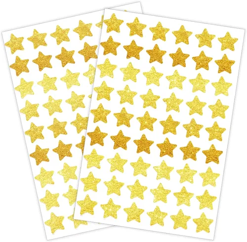 Vista 10 de Paquete de 1620 unidades, 6 colores, calcomanías holográficas pequeñas de estrella para recompensa de niños, tabla de comportamiento, suministros