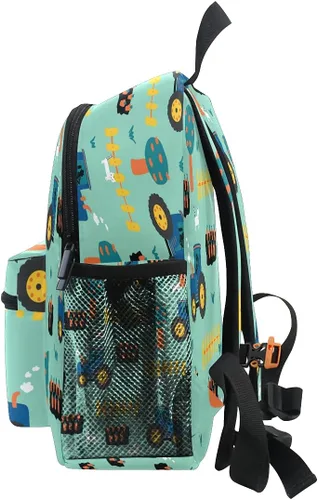 Vista 4 de Tractors - Mochila sin costuras para niños pequeños, mochila escolar para niños y niñas, bolsa preescolar para jardín de infantes, Tractores