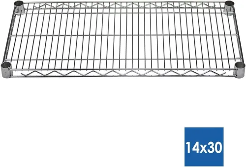 Vista 2 de Shelving Inc. Estantería de alambre cromado de 14 pulgadas de profundidad x 30 pulgadas de ancho x 54 pulgadas de alto con estantes de 6 niveles