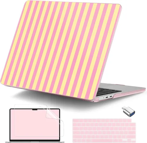 Vista 26 de Funda para MacBook Air de 15 pulgadas M5 M4 M3 M2 Chip 2026 2025 2024 2023 (modelo A3448 A3241 A3114 A2941), carcasa rígida con cubierta de teclado