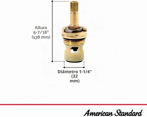 Vista 6 de American Standard 994053-0070A Cartucho de válvula de repuesto para grifo de baño y cocina
