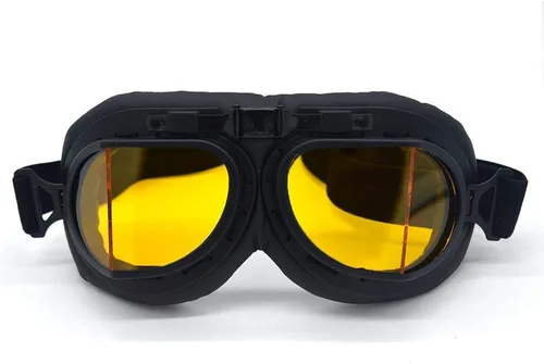 Vista 8 de Gafas Vintage para Motocicleta Antivaho y Antiimpacto Protección UV Gafas de Aviador Piloto, Adulto Carreras Voladores Equitación Arena y Polvo
