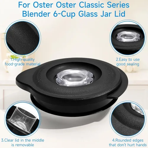 Vista 3 de Cubierta de tapa de licuadora de 6 tazas para tarro de licuadora Os-ter 124461-000-000 178891-000-000 apto para Os-ter Pro 1200 piezas de repuesto