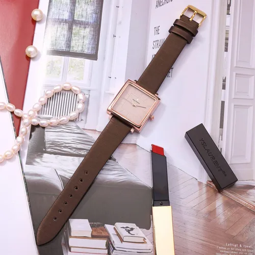 Vista 2 de Square Women Watch Leather Band Simple Dial Watch for Women Waterproof Relogio Feminino