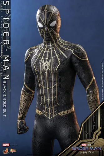 Vista 7 de Hot Toys 16 Spider-Man - Traje negro y dorado - Spider-Man No Way Home
