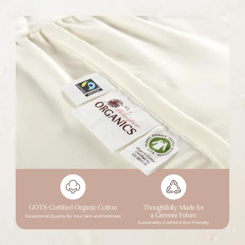Vista 7 de Protector de colchón orgánico impermeable individual XL, protector de colchón 100% impermeable con protección silenciosa y transpirable de triple