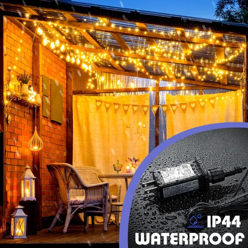 Vista 6 de 2 Piezas Fuente de Alimentación Clase 2 con 2 Cables de Extensión Transformador LED de Repuesto para Luces de Cadena de Navidad Controlador LED IP44