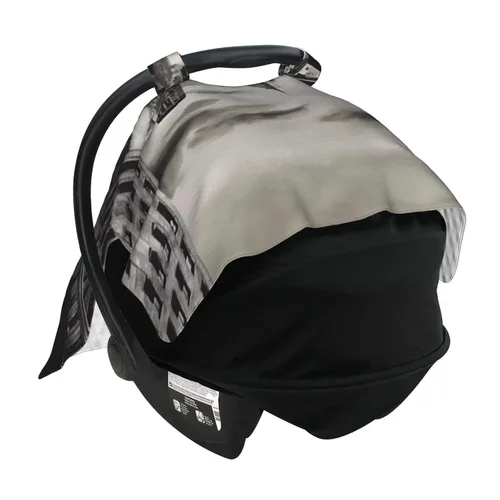 Vista 4 de Funda de toldo para asiento de automóvil para bebé, suave y transpirable, fundas de lactancia materna, multiuso, cochecito, sombra para recién