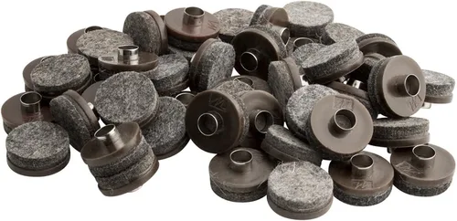 Vista 7 de SoftTouch Deslizadores redondos de fieltro para clavos de 1 pulgada, almohadillas protectoras de fieltro resistentes para muebles de madera y Negro