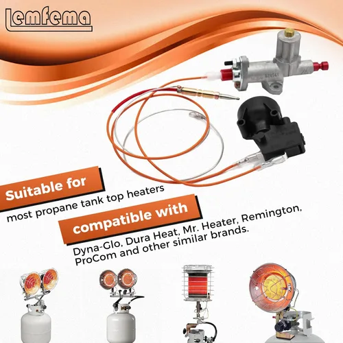 Vista 5 de Kit de reemplazo de válvula de seguridad Lemfema para control de gas para el interruptor de punta del termopar del calentador de tanque radiante