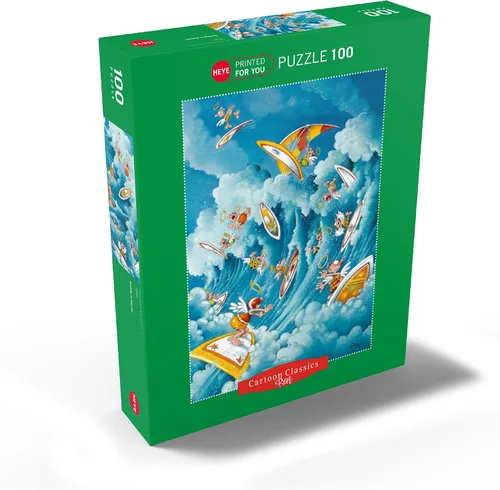 Vista 2 de MyPuzzle Surfing in Heaven - Michael Ryba - Clásicos de dibujos animados - Rompecabezas prémium de 100 piezas para adultos