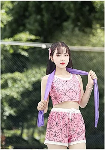 Vista 7 de DAZCOS Pijama deportiva de anime para mujer para Tanjirou Zenitsu Shinobu Mitsuri