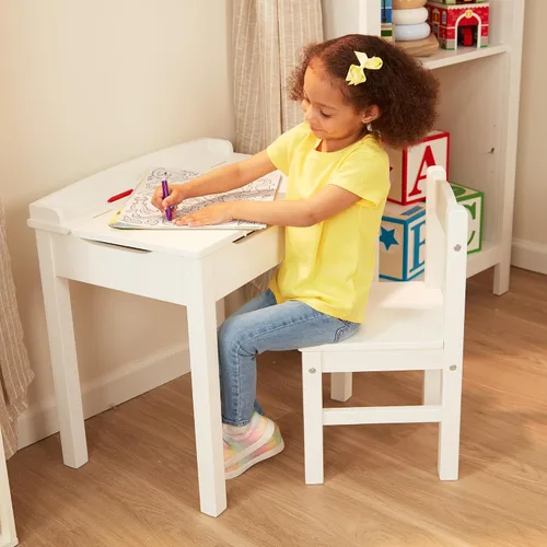 Vista 2 de Escritorio y silla Melissa & Doug, Blanco