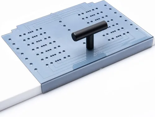 Vista 3 de Ravinte Herramienta de plantilla para manija de gabinete, perilla de cajón, montaje de taladro para guía de hardware, 1 paquete