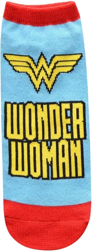 Vista 2 de Hyp DC Comics Wonder Woman Classic JuniorsWomen's 5 Pack Low Cut Ankle Socks