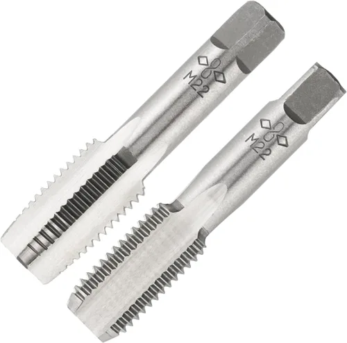 Vista 11 de M2 X 0.4 Mano métrica de grifo, mano derecha M2 X 0.016 in roscado mano grifo 1 par M2 X 0.4 Hand Tap 1Pair, Made of Alloy Tool Steel, Includes a