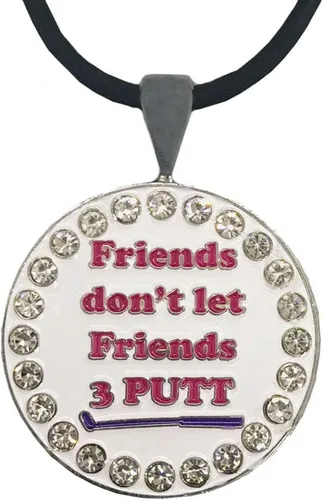 Vista 22 de Giggle Golf Marcador de pelota de golf brillante con collar de golf para mujer Agujero 19