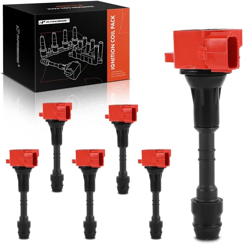 Vista 9 de A-Premium Juego de 6 paquetes de bobinas de encendido compatibles con Nissan Altima 2002-2006, Murano 2005-2008, Quest 2004-2009 3.5L, Frontier