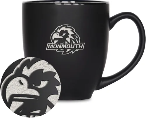 Vista 62 de Rico Industries - Taza de cerámica mate negra con grabado láser estándar de 15oz para NCAA (escuelas T & U) - Para bebidas calientes o frías