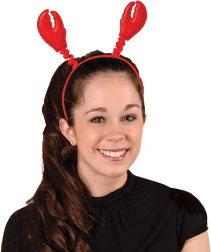 Vista 2 de Beistle Luau - Diadema de garra de cangrejo para fiesta, accesorios de disfraz de Mardi Gras, color rojo