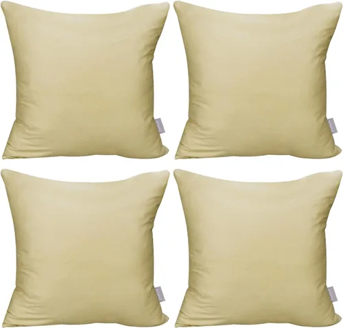 Vista 41 de Thmyo - Paquete de 4 fundas de almohada decorativas de 100 % algodón para lumbar, cómodas, sólidas, para Navidad/Halloween, fundas de cojín Blanco