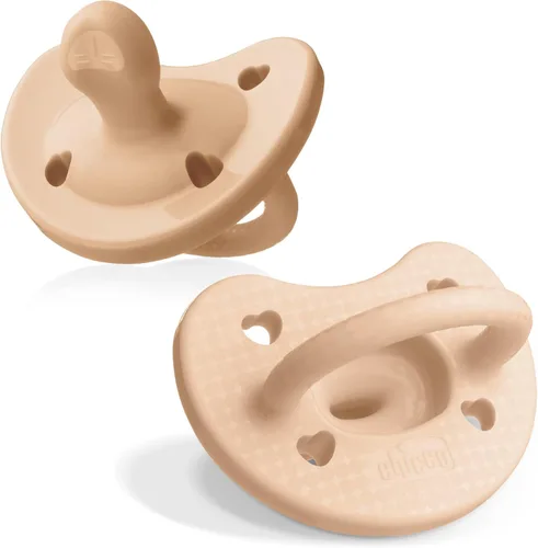 Vista 20 de Chicco Luxe Orthodontic Pacifier One-Piece Silicone, 0-6m, 2-Pack Rubor