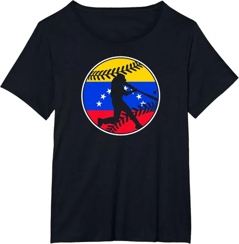 Vista 5 de Camiseta de béisbol con bandera venezolana, Negro