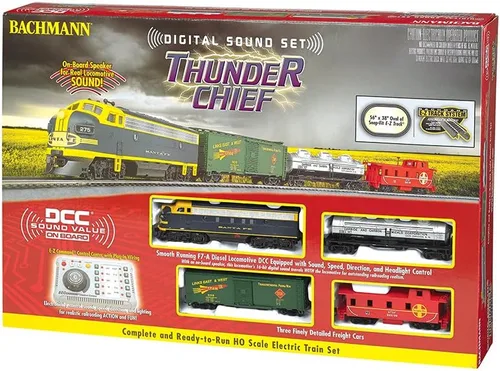 Vista 2 de Bachmann Trenes - Thunder Chief DCC Sound Value Ready To Run Set de tren eléctrico - Escala HO Negro 0.5 Litros
