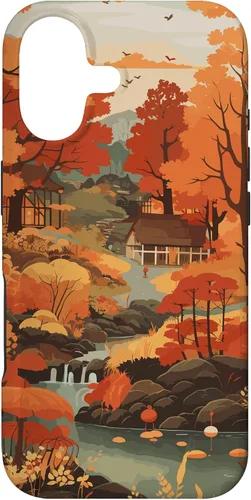 Vista 32 de Tema de otoño y coloridas hojas y árboles de otoño, colores de otoño para iPhone 16