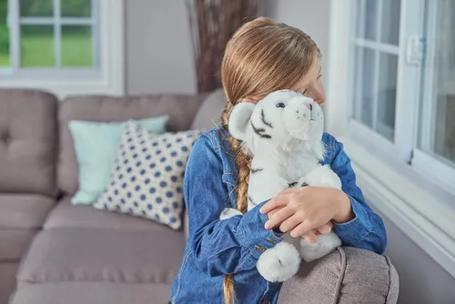 Vista 6 de Wild Republic Peluche de cachorro de tigre blanco, 12 pulgadas
