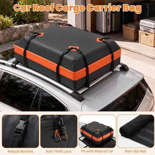 Vista 5 de Bolsa de transporte de carga impermeable para techo de coche de Mandarina