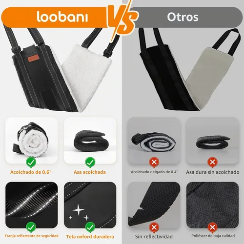 Vista 8 de LOOBANI Arnés de elevación para perros para patas traseras, arnés portátil para perros grandes, soporte para patas traseras, cómodo soporte